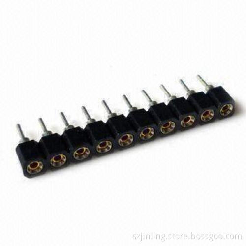 2.54mm single row IC socket H4.2, PPS insulator, round pin with brass material